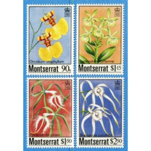 MONTSERRAT 1985 M568-71** orkidéer 4 kpl