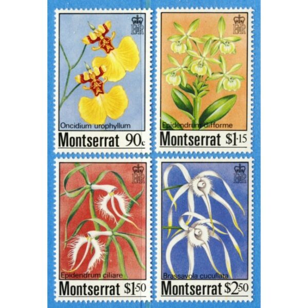MONTSERRAT 1985 M568-71** orkidéer 4 kpl