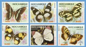 MOCAMBIQUE 1979 M731-6** fjärilar 6 kpl