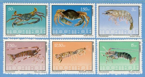 MOCAMBIQUE 1981 M859-64** kräftdjur 6 kpl