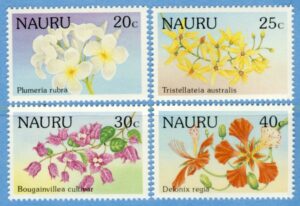 NAURU 1986 M324-7** blommor 4 kpl