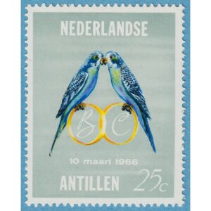 NEDERLÄNDSKA ANTILLERNA 1966 M164** undulater 1 kpl