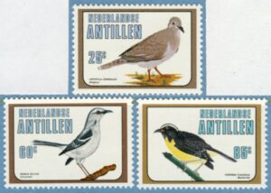 NEDERLÄNDSKA ANTILLERNA 1980 M429-31** fåglar 3 kpl