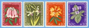 NEDERLÄNDSKA NYA GUINEA 1959 M57-60** blommor 4 kpl