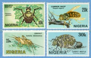 NIGERIA 1986 M489-92** insekter 4 kpl