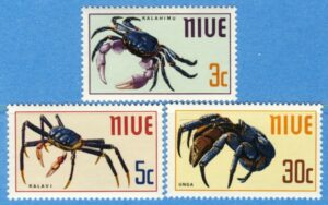 NIUE 1970 M109-11** krabbor 3 kpl