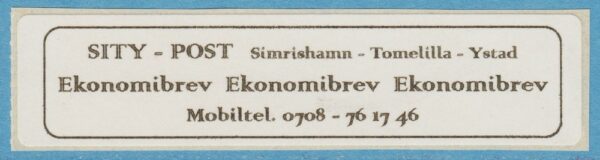 Lokalpost SIMRISHAMN - TOMELILLA - YSTAD Nr 02 1997
