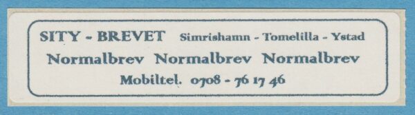 Lokalpost SIMRISHAMN - TOMELILLA - YSTAD Nr 05 1997
