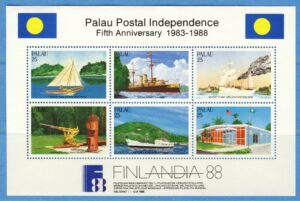 PALAU 1988 M235-40 Block 3** båtar Finlandia 88 6 kpl