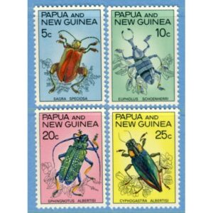 PAPUA NEW GUINEA 1967 M111-4** insekter 4 kpl