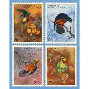PAPUA NEW GUINEA 1967 M123-6** fåglar 4 kpl