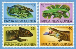 PAPUA NEW GUINEA 1978 M337-40** ödlor 4 kpl