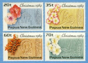 PAPUA NEW GUINEA 1989 M606-9** blommor jul 4 kpl
