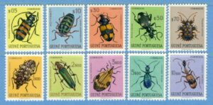 PORTUGISISKA GUINEA 1953 M281-90** insekter 10 kpl