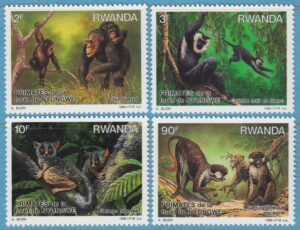 RWANDA 1988 M1389-92** apor 4 kpl