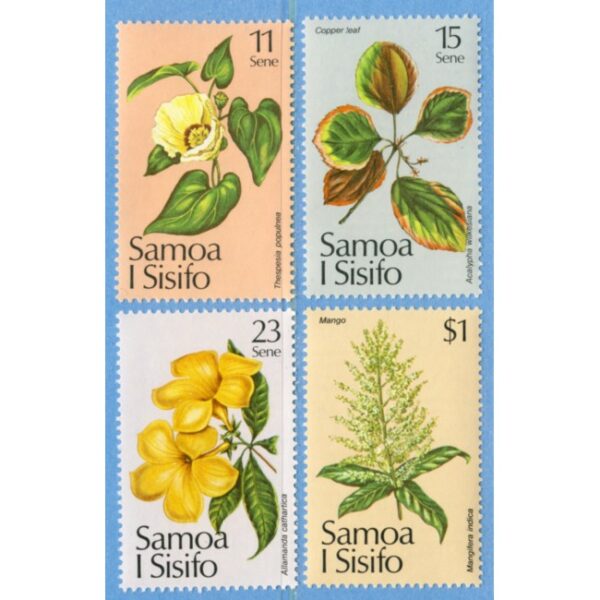 SAMOA 1981 M469-72** blommor 4 kpl
