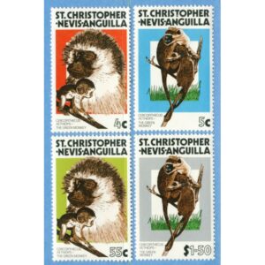 ST CHRISTOPHER-NEVIS-ANGUILLA 1978 M343-6** apor 4 kpl