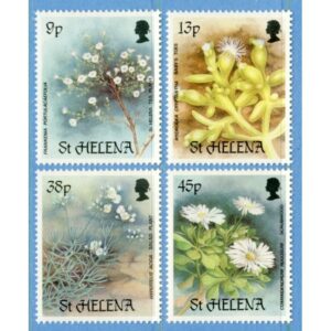 ST HELENA 1987 M469-72** blommor 4 kpl