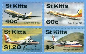 ST KITTS 1987 M209-12** flyg 4 kpl