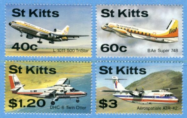 ST KITTS 1987 M209-12** flyg 4 kpl