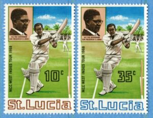 ST LUCIA 1968 M221-2** kricket 2 kpl