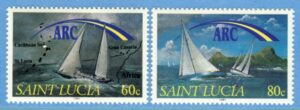 ST LUCIA 1991 M999-0** segling 2 kpl