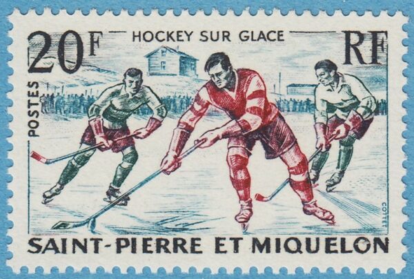 SAINT-PIERRE ET MIQUELON 1959 M390** ishockey - enda i serien