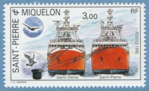 SAINT-PIERRE ET MIQUELON 1990 M604** fiskefartyg 1 kpl