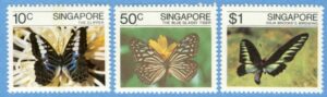 SINGAPORE 1982 M393-5** fjärilar 3 kpl