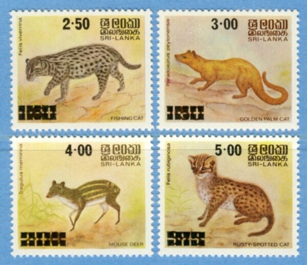 SRI LANKA 1981 M542-5** däggdjur 4 kpl