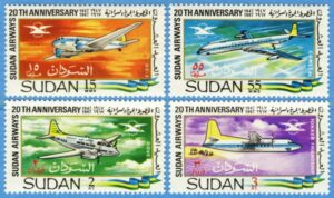 SUDAN 1968 M251-4** flyg 4 kpl