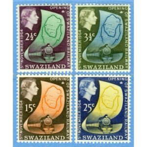 SWAZILAND 1964 M111-4** järnväg 4 kpl