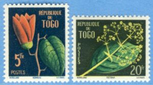 TOGO 1959 M266-7** blommor 2 kpl