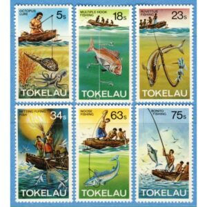 TOKELAU 1982 M78-83** fiske 6 kpl