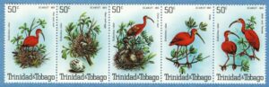 TRINIDAD & TOBAGO 1980 M411-5** röd ibis 5 kpl