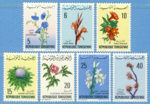 TUNISIEN 1969 M715-21** blommor 7 kpl