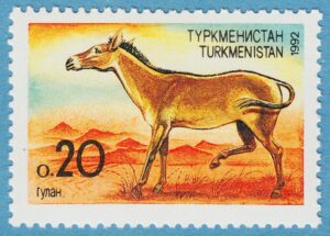 TURKMENISTAN 1992 M2** asiatisk vildåsna 1 st enda i serien