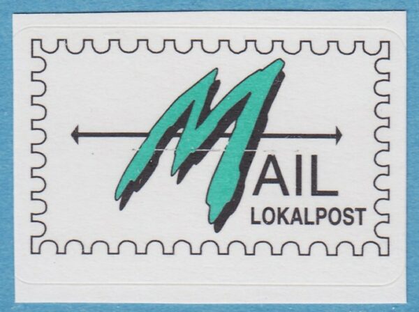 Lokalpost WISBY Mail Nr 15 Variant 1 grått streck genom M