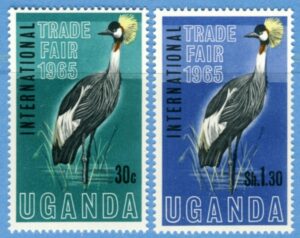 UGANDA 1965 M85-6** svart krontrana 2 kpl