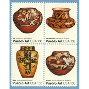 USA 1977 M1294-7** keramik av Puebloindianerna 4 kpl