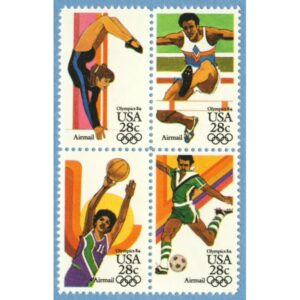 USA 1983 M1636-9** gymnastik häcklöpning basket fotboll 4 kpl