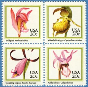 USA 1984 M1683-6** orkidéer 4 kpl