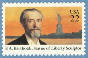 USA 1985 M1761** F A Bartholdi – fransk skulptör som ritande frihetsstatyn 1 kpl