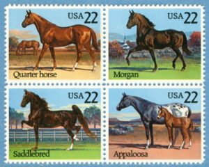 USA 1985 M1767-70** hästar 4 kpl