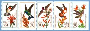 USA 1992 M2246-50** kolibrier 5 kpl