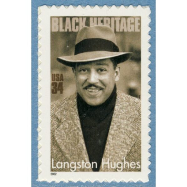 USA 2002 M3516** Langston Hughes - författare 1 kpl självhäftande