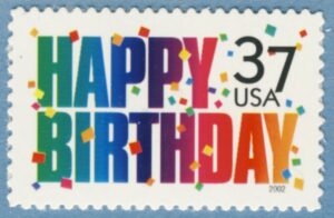 USA 2002 M3656** happy birthday 1 kpl självhäftande