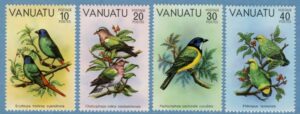 VANUATU 1981 M598-01** fåglar 4 kpl