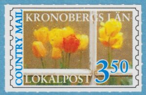 Lokalpost VÄXJÖ Country Mail Nr 23b mörkblå 1998 tulpaner