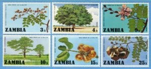 ZAMBIA 1976 M162-7** träd 6 kpl